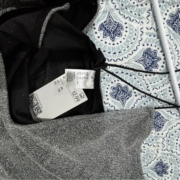 H& M Elegant Silver Slip Dress Bodycon Size XL - Picture 3 of 4